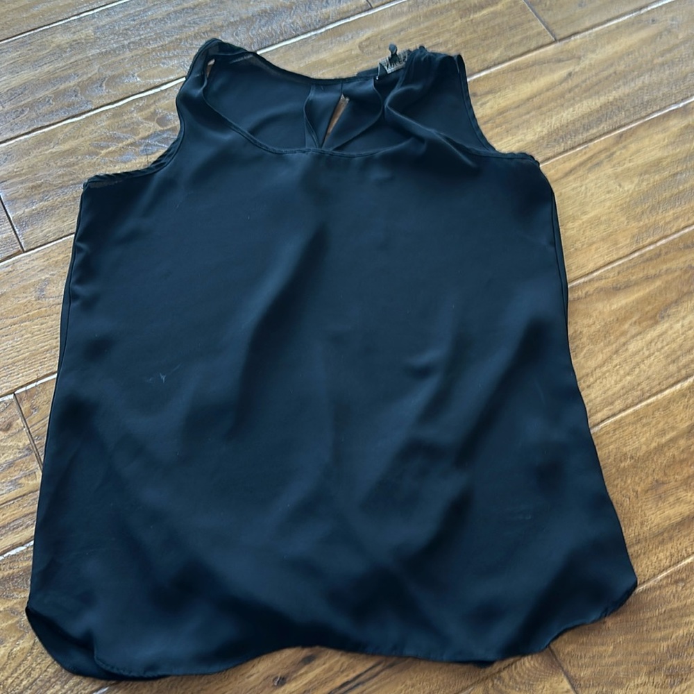 Express Sheer open back tank top